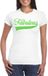 Bellatio Decorations Foute party t-shirt voor dames - Fabulous - wit - glitter - carnaval/themafeest XS