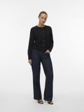 Vero Moda Vest Vmkacy Ls O-neck Cardigan 10334916 Zwart Dames Maat L