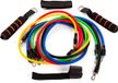 Endless EL1043 Toning Tubes Set van 5 met verschillende weerstandsniveaus | Multi Colour | Materiaal: Natuurlatex | Met deuranker, handgrepen, waterdichte draagtas, been enkelbanden voor mannen en vrouwen