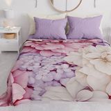 PETTI Artigiani Italiani - Sprei voor eenpersoonsbed, lente en zomer, lichte deken voor eenpersoonsbed, hortensia, 100% Made in Italy