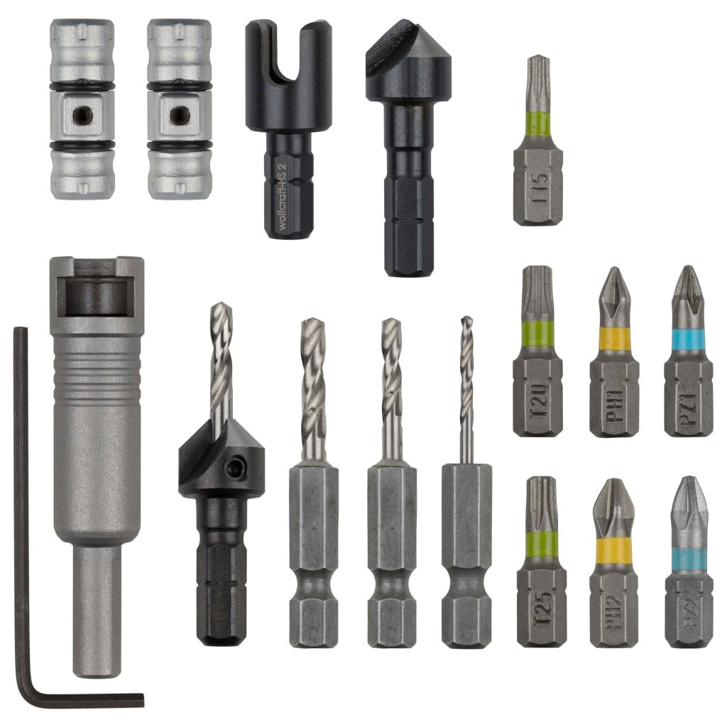 Wolfcraft 16-delige Flipbit starterset All-in-One