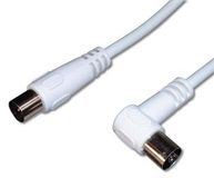 PremiumCord TV M/F 90, 75 Ohm, 10m coax-kabel IEC Wit