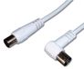 PremiumCord TV M/F 90, 75 Ohm, 10m coax-kabel IEC Wit
