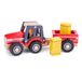New Classic Toys Houten Tractor met Aanhanger met Hooibalen - Rood