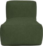 Vente-unique Fauteuil van groen ribfluweel NOUMARA