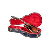 Crossrock Reliëf-serie-houten koffer voor mandoline in F-stijl, met sterk gestructureerd oppervlak, nertsen imitatievlees, roestvrijstalen vergrendelingen - oceaanblauw (CRW630MFOB)