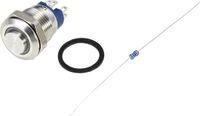 TRU COMPONENTS TC-9219012 Druktoets 48 V/AC 2 A 1x uit/(aan) Moment RGB IP67 RVS