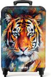 NoBoringSuitcases.com® Koffer - Tijger - Olieverf - Kunst - Trolley - Handbagagekoffer