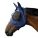 HKM Vliegenbeschermingsmasker, elastisch, ter bescherming van het paard tegen vliegen en insecten, met doorlaat van de kop (donkerblauw, L)