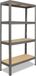 Shelfplaza PRO metalen stellingkast - 180x100x45 cm - grijs - 4 planken
