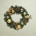 Everlands Decoratieve Kerstkrans Groen/Goud - ø30 cm