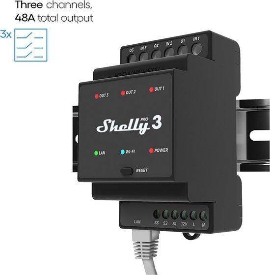 Shelly Pro 3 DIN-rail module