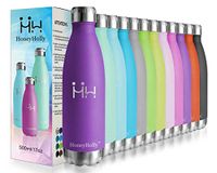 HoneyHolly Waterfles, Dubbelwandig Vacuüm Geïsoleerd Roestvrij Staal Thermosfles, Herbruikbare Lekvrije BPA-vrije Drinkfles 350ml/500ml/650ml/750ml voor Kinderen, Meisjes, Werk, Sport, School, Reis