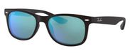 Ray-Ban New Wayfarer Junior lunettes de soleil Carré Noir Bleu Miroir Enfant