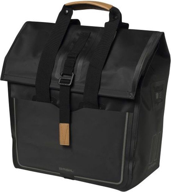 Basil Urban Dry Single Pannier - Matt Black - 25L