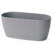 Form-Plastic Bloempot / plantenbak / Langwerpige bloempot met schoteldoos - Grijs - 27cm / 2,65L