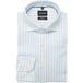 OLYMP Japanese Knitted Body Fit Jersey overhemd blauw, Gestreept