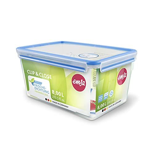 Emsa Clip & Close Vershouddoos - 8.2 Liter - Transparant/Blauw