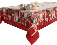 PETTI Artigiani Italiani - Kerst Tafelkleed Vlekbestendig Rechthoekig Tafelkleed voor Keuken, Motief Kabouter, 140x450 cm, 100% Made in Italy
