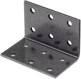 Alberts 823009 DURAVIS® geperforeerde hoekbeugel, zwartdiamant duplex gecoat, afmetingen 40 x 40 x 60 mm, 50er Set