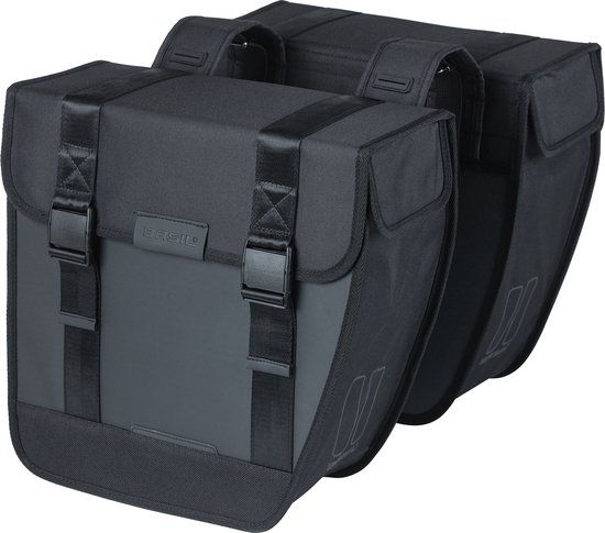 Basil Tour Waterproof Dubbele Fietstas - 28 Liter - Zwart