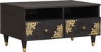 Maison Exclusive Table basse noir, 80 x 54 x 40 cm, manguier massif
