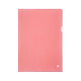Oxford A4-documenthoezen, glashelder, pvc, boven en zijkant open, rood, 25 stuks