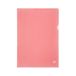 Oxford A4-documenthoezen, glashelder, pvc, boven en zijkant open, rood, 25 stuks