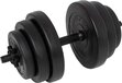 Tunturi Dumbbellset - 15 kg - Zwart Vinyl - Halterset - Incl. fitness app