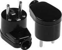 Awtools Serie - Haakse Stekker - Zwart - 16A - Demontabel