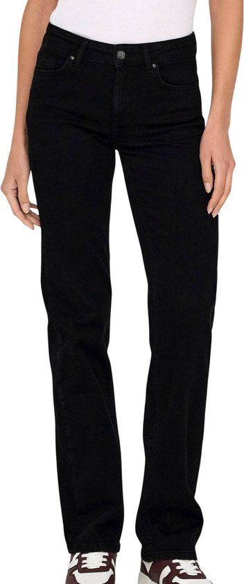ONLY Blush Mid Straight Jeans - Black Denim - Women's Size M X L34