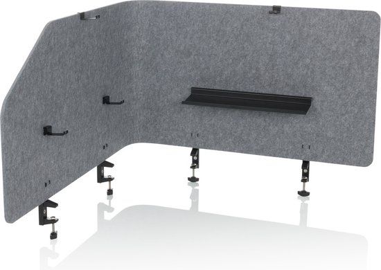 Flexmiut T Top Akoestische scheidingswand - 160cm - Grijs