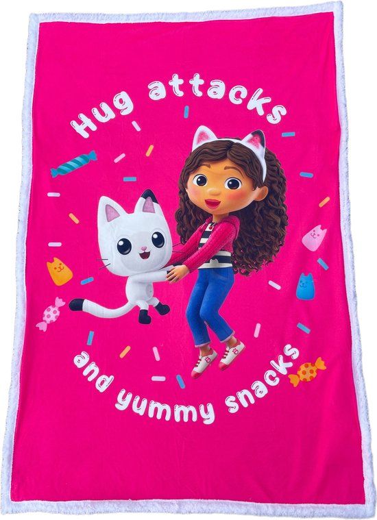 4KidsOnly Gabby's Dollhouse fleece deken - sherpa