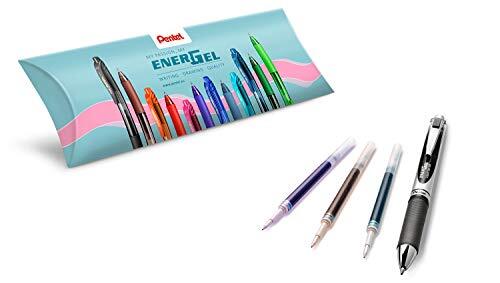 Pentel BL77 & LR7 Energel XM set zwart en gekleurd