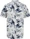 JACK&JONES Jongens Overhemd Korte Mouw Gebloemd Katoen Regular Fit Cloud Dancer