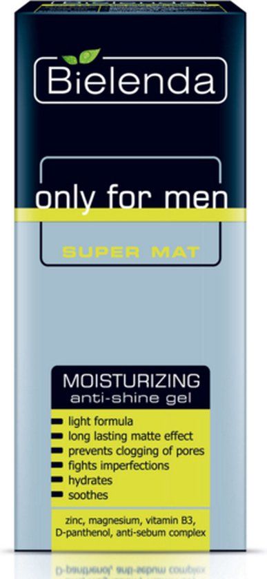 Bielenda Only for Men Super Mat Vochtinbrengende Gel Tegen Glans 50ml