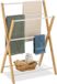 Relaxdays handdoekenrek met plank - 87 x 60,5 x 37,5 cm - bamboe & metaal - lichtbruin/wit