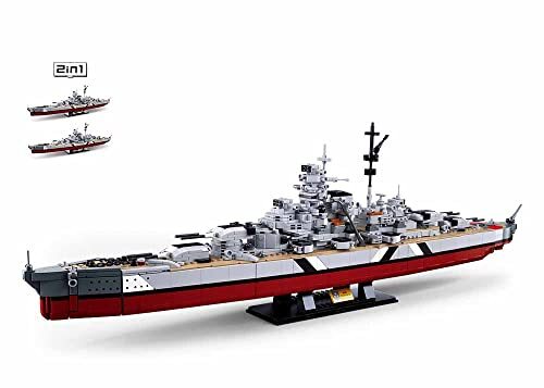 Sluban Klemmbausteine M38-B1102 MODELBRICKS-Bismarck Battleship 2-in-1