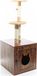 Fudajo Griffoir en bois, 125 cm, avec niche, brun vintage