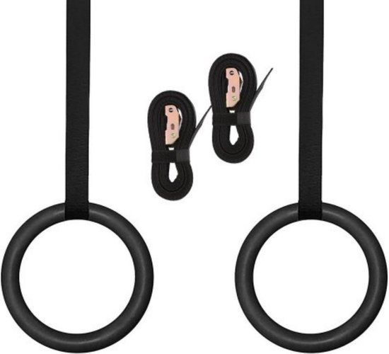 Merkloos PRO Gym ringen in Abs Kunststof Zwart 28 mm