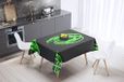 Bonamaison Tafelkleed, Anti-Mold, Sneldrogend, Waterdicht, 100% Polyester Tafellaken, Neon groene rook, 140 x 140 Cm
