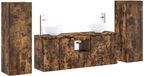 vidaXL Badkamermeubelset 5 st Gerookt eiken 33 x 34,5 x 100 cm