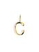 SINGULARU - Letter XL Bedel - Initiële hanger van messing met 18-karaats vergulde afwerking - Letterhanger A - Z - Bedel combineerbaar met ketting - Damessieraden