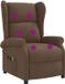vidaXL Wingback Elektrische Massage Relaxstoel Bruin Stof
