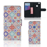 B2Ctelecom Huawei P10 Lite Bookcase Tiles Color