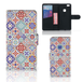B2Ctelecom Huawei P10 Lite Bookcase Tiles Color
