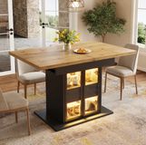 MODFU Uitschuifbare Eettafel - Zwart - 110-140 X 80 X 77,9 Cm