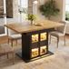 MODFU Uitschuifbare Eettafel - Zwart - 110-140 X 80 X 77,9 Cm
