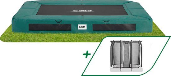 Salta Premium Ground Inground Trampoline - 214 x 153 cm - Green
