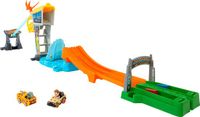 Hot Wheels RacerVerse Jurassic World kabelbaanspeelset met 2 voertuigen